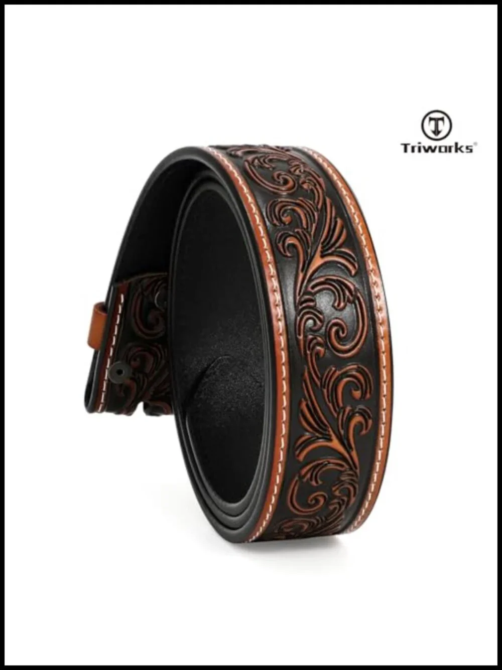 Men's Western Leather Belt Strap Without Buckle 1.5